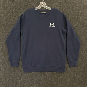 Under Armour Rival Soft Fleece Sweater Men's Medium Navy Blue ColdGear Pullover